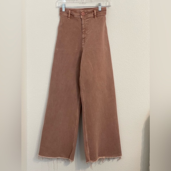 Zara Denim - EUC Zara Salmon Wide Leg Jeans size 2